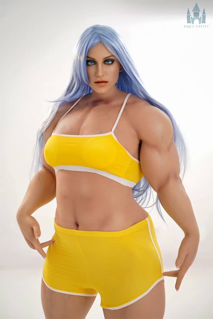 160cm/5ft3 B-Cup Shemale Muscular Silicone Sex Doll Kali, Head #S13 (ROS)