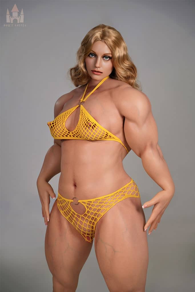 160cm/5ft3 B-Cup Shemale Muscular Silicone Sex Doll Stella, Head #S15 (ROS)