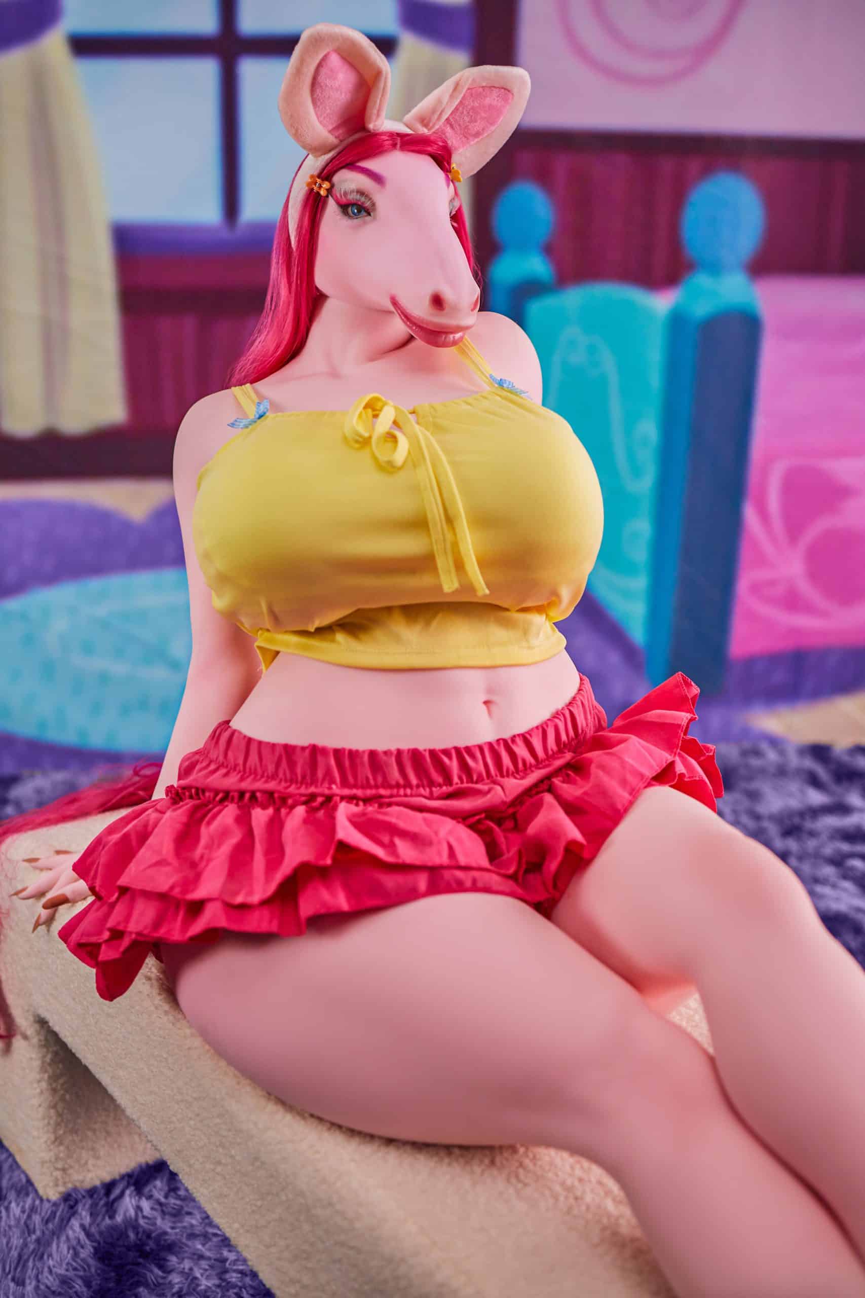 141cm/4ft8 E-Cup Hybrid Sex Doll, Head #Monie - 图片 7