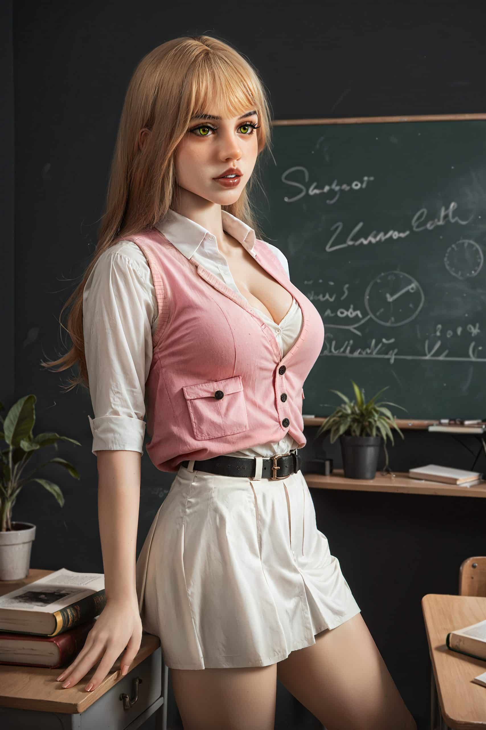 150cm/4ft11 F-Cup Hybrid Sex Doll Grace, Head #AB26 (ROS) - 图片 6