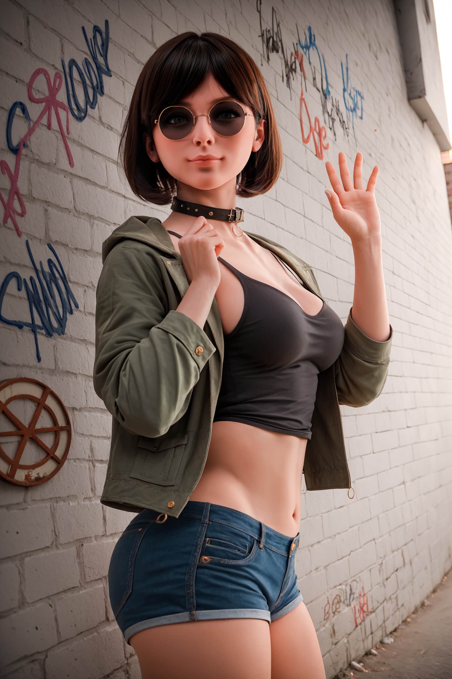 151cm/4ft11 F-Cup Hybrid Sex Doll, Head #AB17 (ROS) - 图片 10