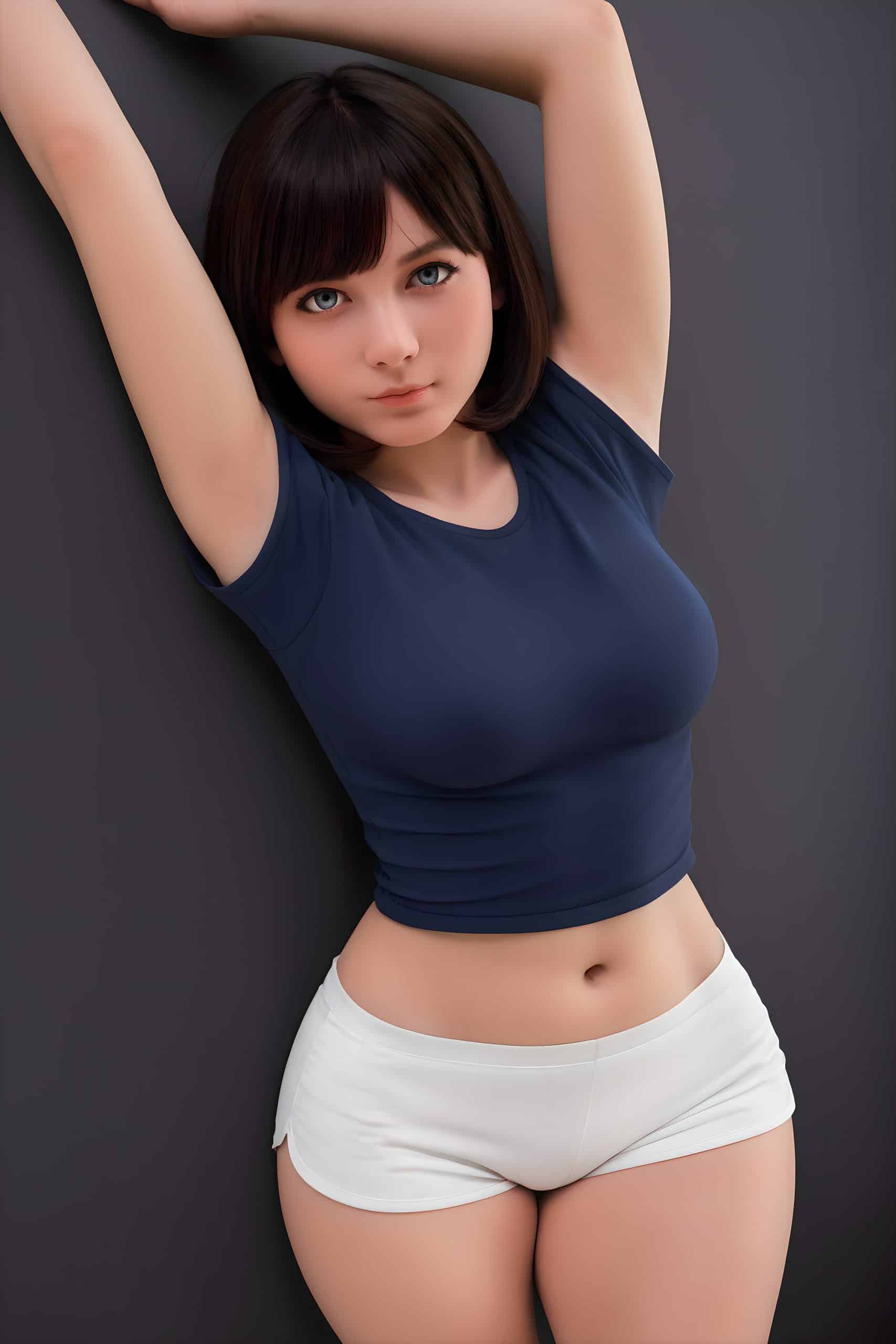 151cm/4ft11 F-Cup Hybrid Sex Doll, Head #AB17 (ROS) - 图片 5