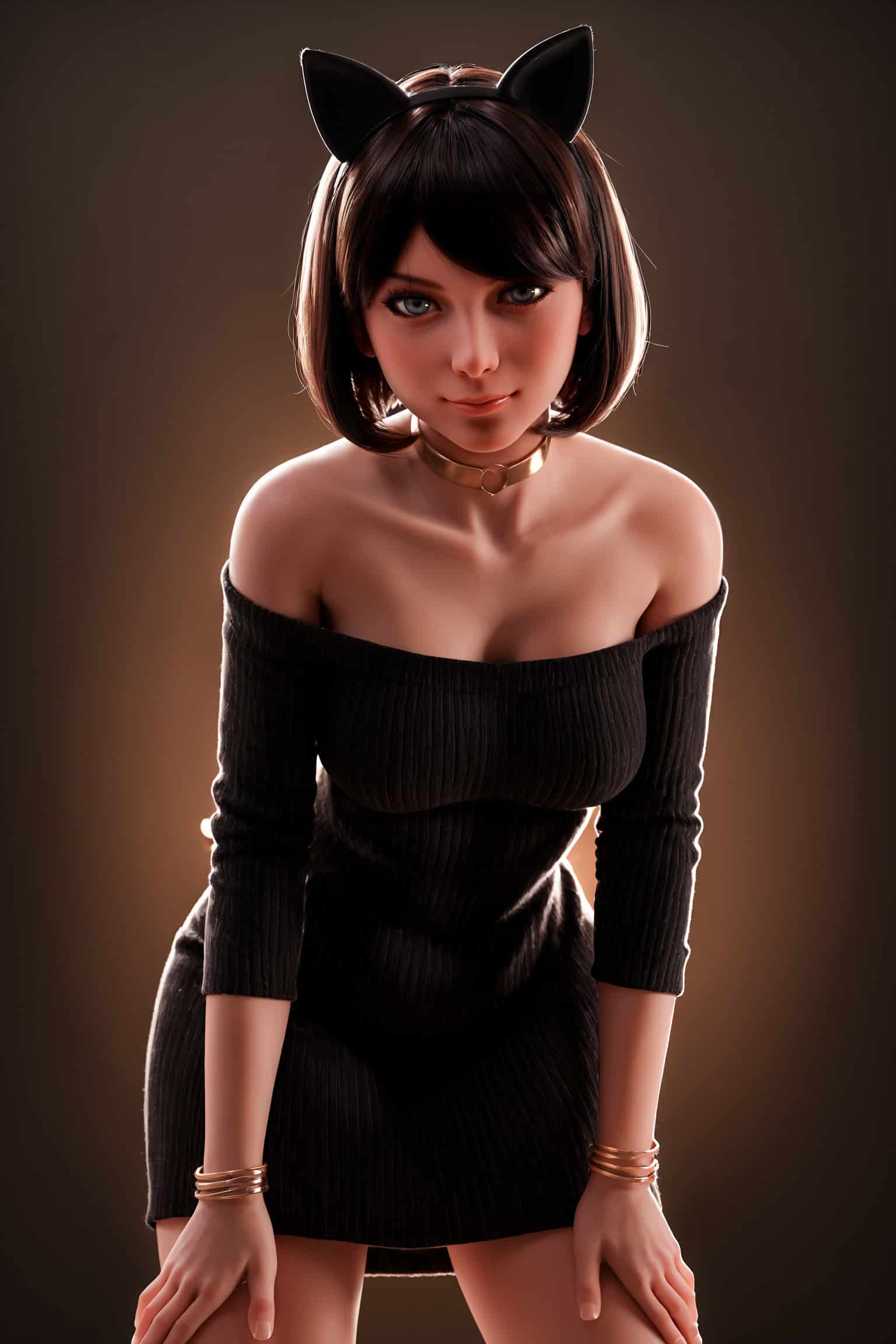 151cm/4ft11 F-Cup Hybrid Sex Doll, Head #AB17 (ROS) - 图片 7