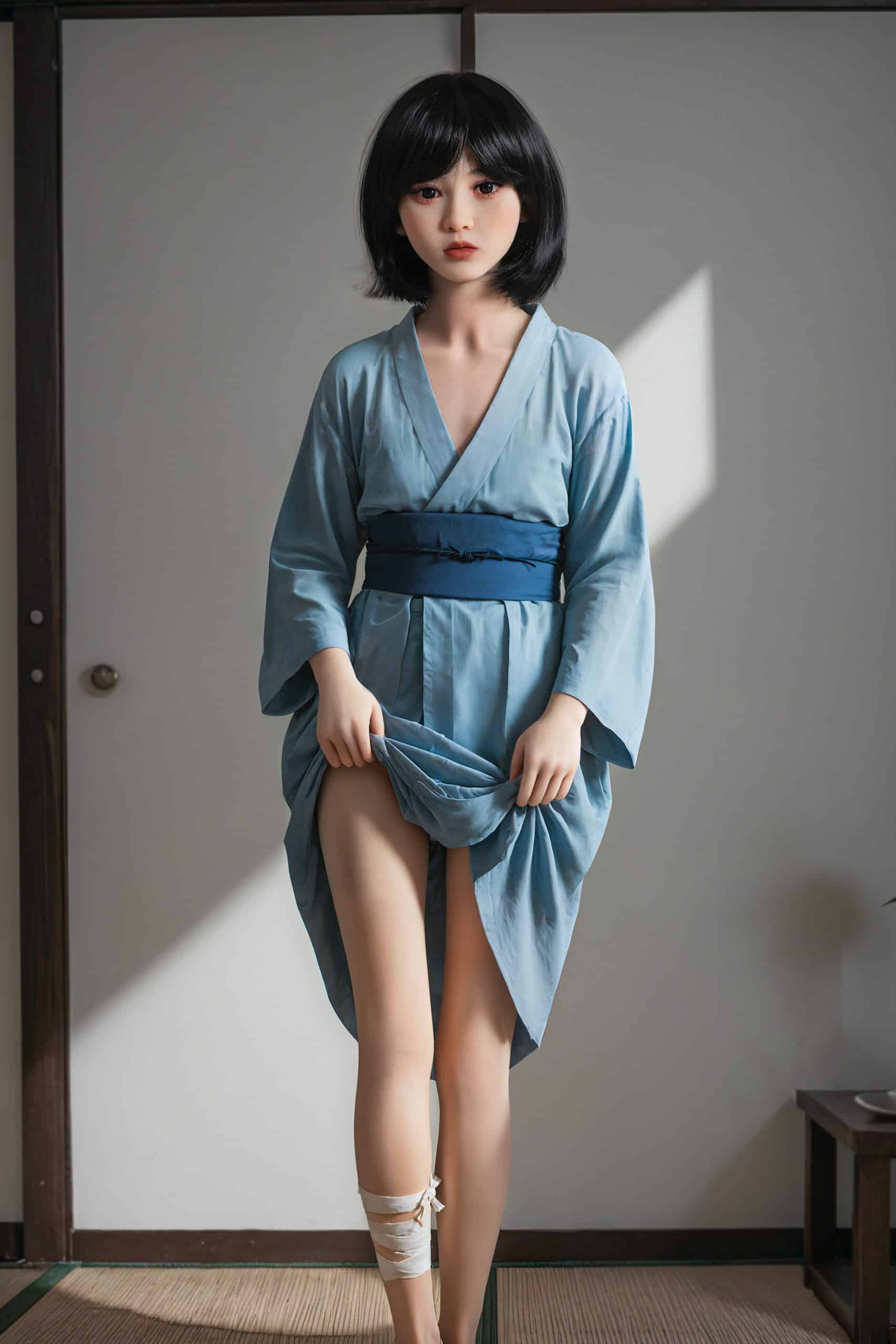 158cm/5ft2 Flat Chest TPE Sex Doll, Head #221 - 图片 12