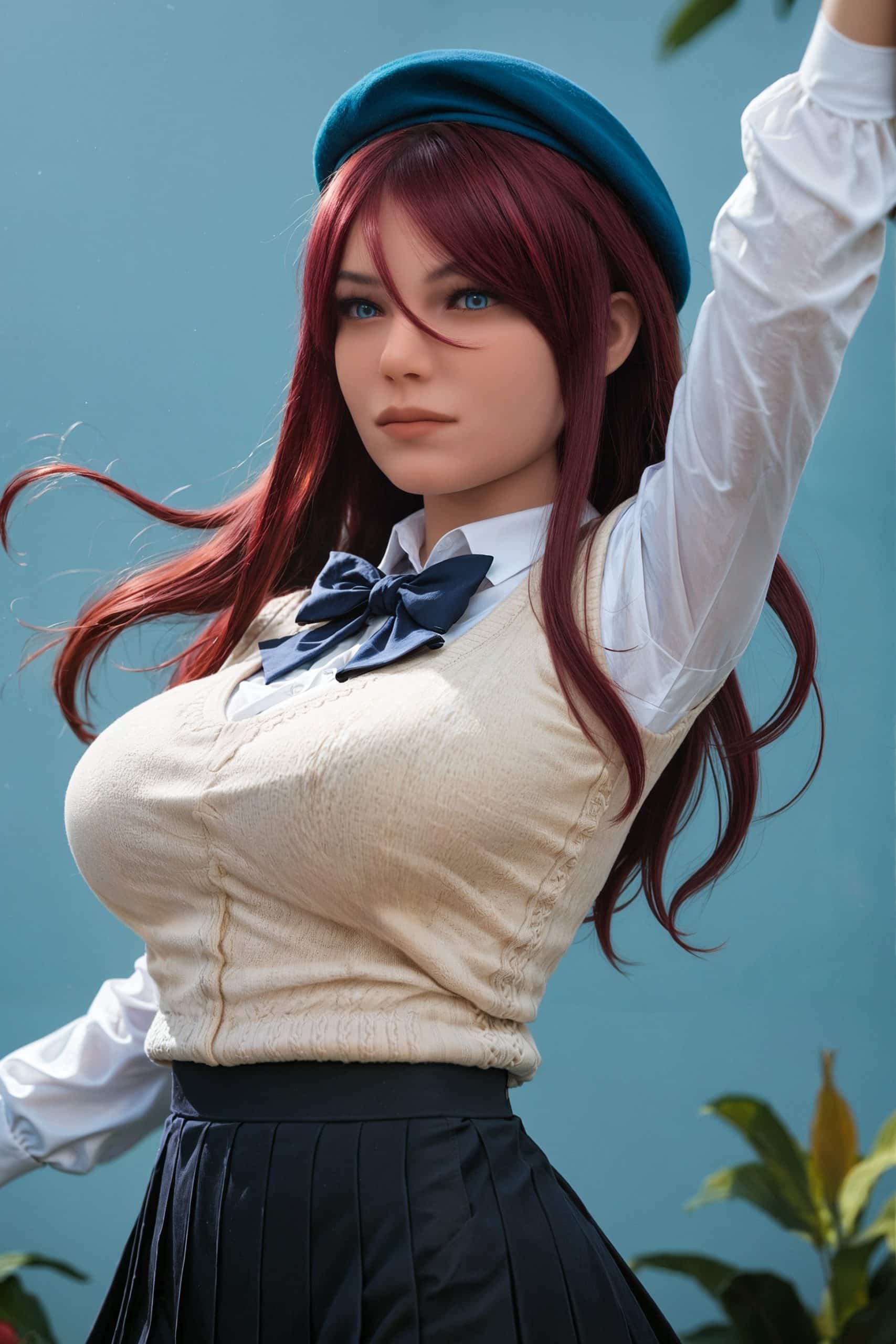 160cm/5ft3 F-Cup TPE Sex Doll, Head #AB13 - 图片 11