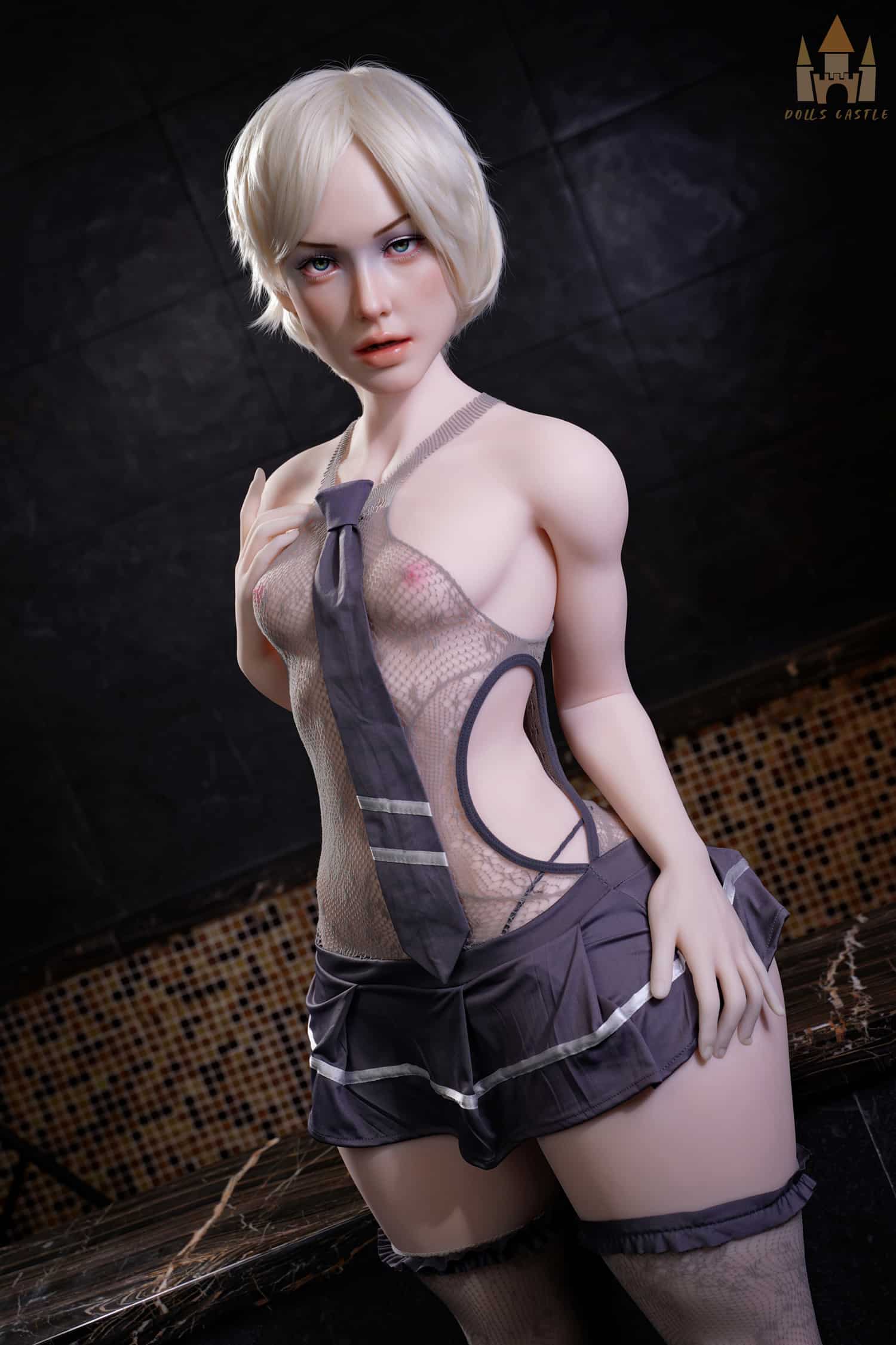 148cm/4ft10 B-Cup Shemale Hybrid Sex Doll, Head #S26 (ROS, Pennis with Skeleton)