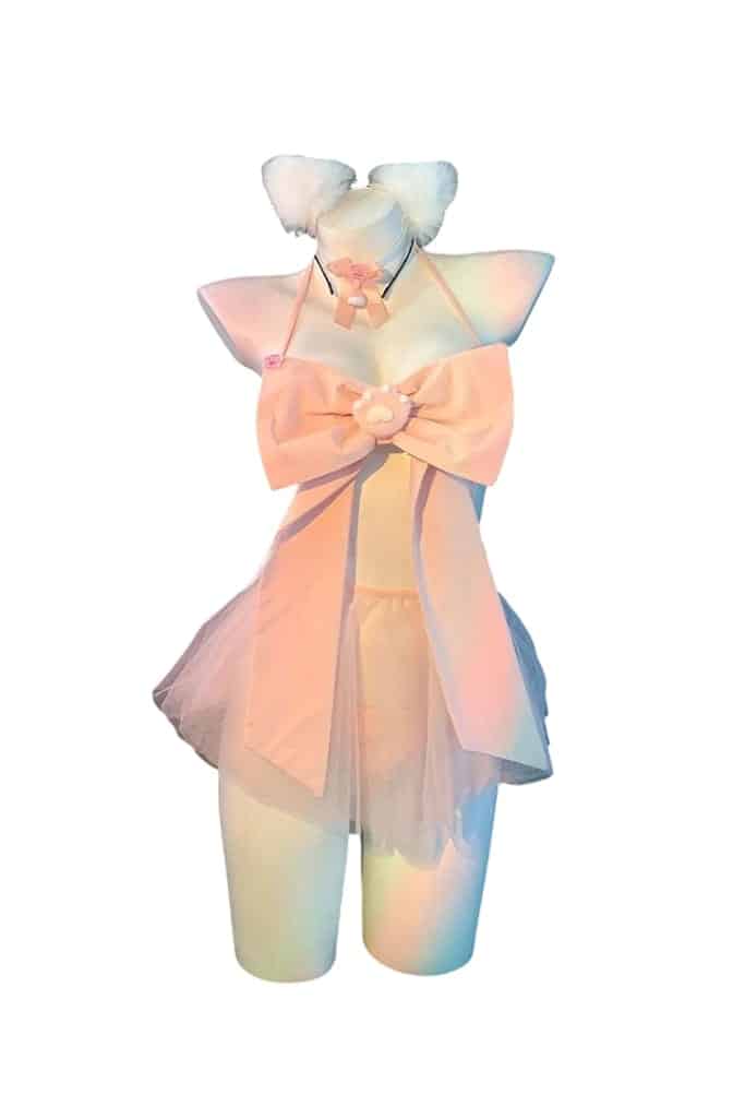 Cute Pink Butterfly Sex Doll Skirt