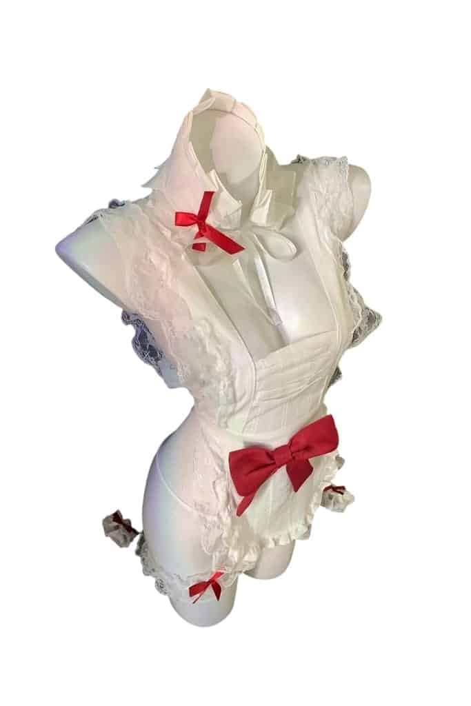 Sexy Bowknot Sex Doll Maid Outfit - 图片 6