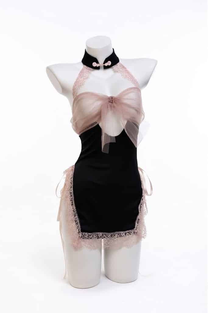 Sexy Lace Tie-up Sex Doll Cheongsam - 图片 3